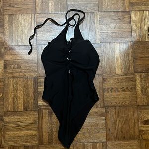One piece black swimsuit